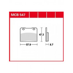 Τακάκια μοτοσυκλέτας TRW MCB547