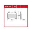 Τακάκια μοτοσυκλέτας TRW MCB559SV thumb