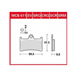 Τακάκια μοτοσυκλέτας TRW MCB611CRQ