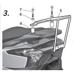 Σχάρα για κεντρική βαλίτσα SHAD K0SP19ST
