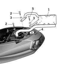 Σχάρα για κεντρική βαλίτσα SHAD P0KS53ST Σχάρα για κεντρική βαλίτσα SHAD P0KS53ST