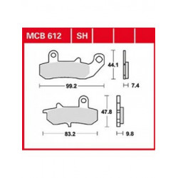 Τακάκια μοτοσυκλέτας TRW MCB612SH