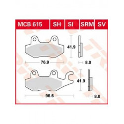 Τακάκια μοτοσυκλέτας TRW MCB615 Τακάκια μοτοσυκλέτας TRW MCB615