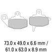 Τακάκια μοτοσυκλέτας FERODO FDB494P thumb