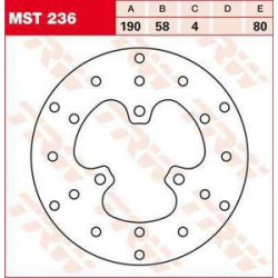 Δισκόπλακα εμπρός MST236 Δισκόπλακα εμπρός MST236