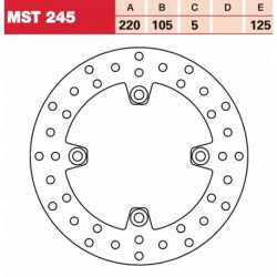Πίσω δισκόπλακα μοτοσυκλέτας TRW-LUCAS MST245 Πίσω δισκόπλακα μοτοσυκλέτας TRW-LUCAS MST245