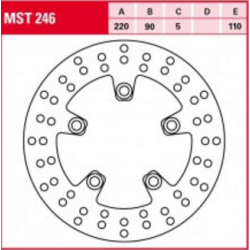 Πίσω δισκόπλακα μοτοσυκλέτας TRW-LUCAS MST246