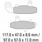 Τακάκια μοτοσυκλέτας FERODO FDB606P thumb
