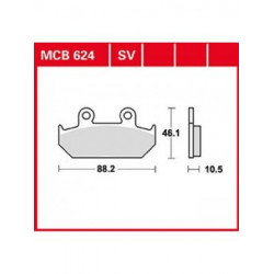 Τακάκια μοτοσυκλέτας TRW MCB624SV