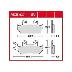 Τακάκια μοτοσυκλέτας TRW MCB627SV Τακάκια μοτοσυκλέτας TRW MCB627SV