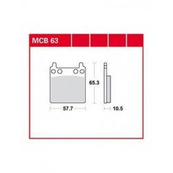 Τακάκια μοτοσυκλέτας TRW MCB63