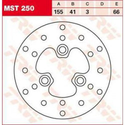 Δισκόπλακα εμπρός TRW-LUCAS MST250 Δισκόπλακα εμπρός TRW-LUCAS MST250