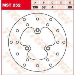 Δισκόπλακα εμπρός TRW-LUCAS MST252