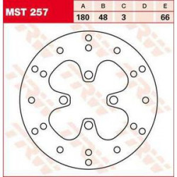 Δισκόπλακα εμπρός TRW-LUCAS MST257