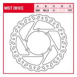 Δισκόπλακα εμπρός TRW-LUCAS MST281EC