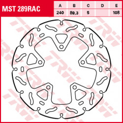 Πίσω δισκόπλακα μοτοσυκλέτας TRW-LUCAS MST289RAC
