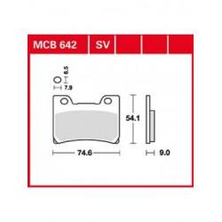 Τακάκια μοτοσυκλέτας TRW MCB642SV