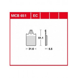 Τακάκια μοτοσυκλέτας TRW MCB651