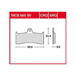 Τακάκια μοτοσυκλέτας TRW MCB660SRQ