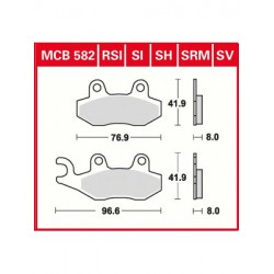 Τακάκια μοτοσυκλέτας TRW MCB582SI Τακάκια μοτοσυκλέτας TRW MCB582SI