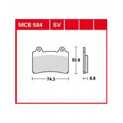Τακάκια μοτοσυκλέτας TRW MCB584SV