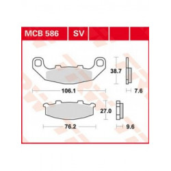 Τακάκια μοτοσυκλέτας TRW MCB586SV