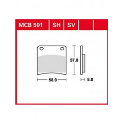 Τακάκια μοτοσυκλέτας TRW MCB591SV
