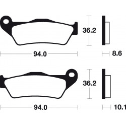 Τακάκια μοτοσυκλέτας OEM BREMBO 07BB2809