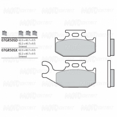 Τακάκια μοτοσυκλέτας BREMBO 07GR50SD