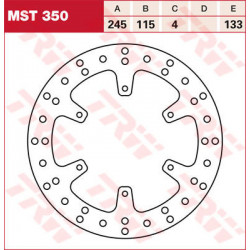 Πίσω δισκόπλακα μοτοσυκλέτας TRW-LUCAS MST350 Πίσω δισκόπλακα μοτοσυκλέτας TRW-LUCAS MST350