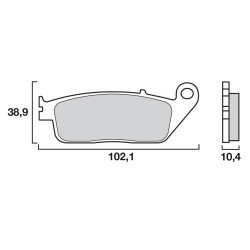 Τακάκια μοτοσυκλέτας OEM BREMBO 07HO3405