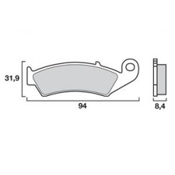 Τακάκια μοτοσυκλέτας OEM BREMBO 07HO2911 Τακάκια μοτοσυκλέτας OEM BREMBO 07HO2911
