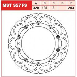 Δισκόπλακα εμπρός TRW-LUCAS MST357FS