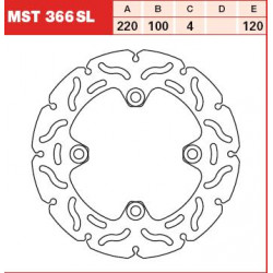Πίσω δισκόπλακα μοτοσυκλέτας TRW-LUCAS MST366SL Πίσω δισκόπλακα μοτοσυκλέτας TRW-LUCAS MST366SL