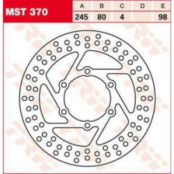 Δισκόπλακα εμπρός TRW-LUCAS MST370