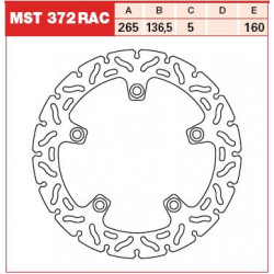 Πίσω δισκόπλακα μοτοσυκλέτας TRW-LUCAS MST372RAC Πίσω δισκόπλακα μοτοσυκλέτας TRW-LUCAS MST372RAC