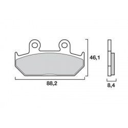 Τακάκια μοτοσυκλέτας OEM BREMBO 07HO2307 Τακάκια μοτοσυκλέτας OEM BREMBO 07HO2307