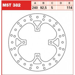 Πίσω δισκόπλακα μοτοσυκλέτας TRW-LUCAS MST382