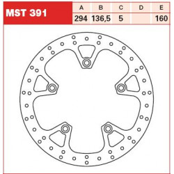 Πίσω δισκόπλακα μοτοσυκλέτας TRW-LUCAS MST391