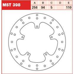 Πίσω δισκόπλακα μοτοσυκλέτας TRW-LUCAS MST398 Πίσω δισκόπλακα μοτοσυκλέτας TRW-LUCAS MST398