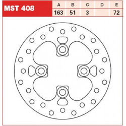 Δισκόπλακα εμπρός TRW-LUCAS MST408 Δισκόπλακα εμπρός TRW-LUCAS MST408