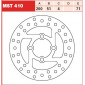 Πίσω δισκόπλακα μοτοσυκλέτας TRW-LUCAS MST410 thumb