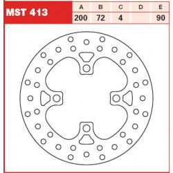Πίσω δισκόπλακα μοτοσυκλέτας TRW-LUCAS MST413