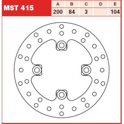 Δισκόπλακα εμπρός TRW-LUCAS MST415