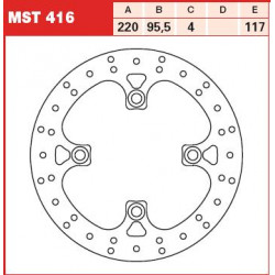 Δισκόπλακα εμπρός TRW-LUCAS MST416