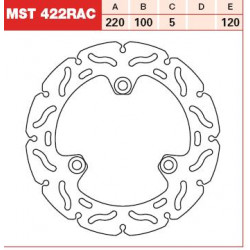 Πίσω δισκόπλακα μοτοσυκλέτας TRW-LUCAS MST422RAC Πίσω δισκόπλακα μοτοσυκλέτας TRW-LUCAS MST422RAC
