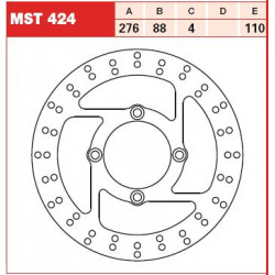 Δισκόπλακα εμπρός TRW-LUCAS MST424 Δισκόπλακα εμπρός TRW-LUCAS MST424