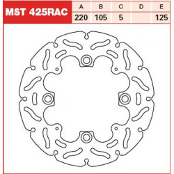 Πίσω δισκόπλακα μοτοσυκλέτας TRW-LUCAS MST425RAC