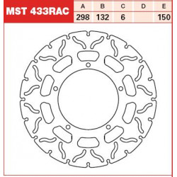 Πίσω δισκόπλακα μοτοσυκλέτας TRW-LUCAS MST433RAC Πίσω δισκόπλακα μοτοσυκλέτας TRW-LUCAS MST433RAC