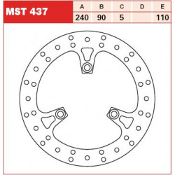 Δισκόπλακα εμπρός TRW-LUCAS MST437